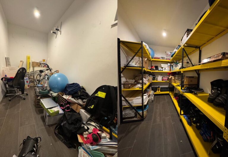 polični regali prej potem