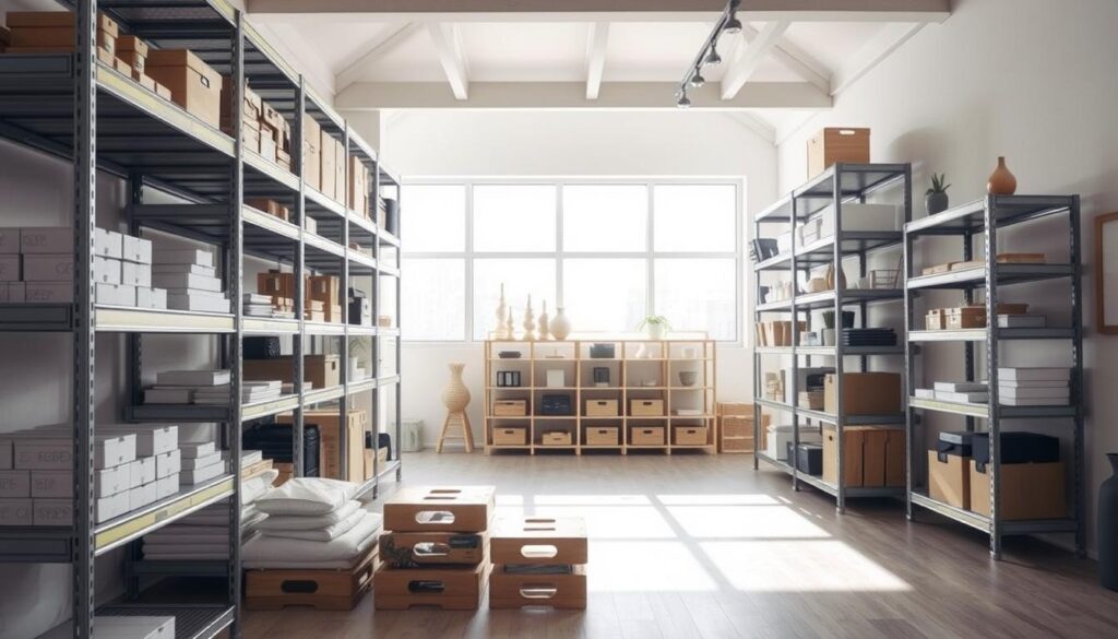 A well-organized storage shelving unit, the TOPREGALI brand, positioned in a bright, airy room with natural light flooding in through large windows. The shelves are made of sturdy, high-quality materials, arranged in a visually appealing manner, with ample space for storing a variety of items. The foreground showcases a selection of neatly organized items, while the middle ground features additional shelves with a mix of decorative and practical objects. The background subtly blends the shelving into the overall interior design, creating a harmonious and inviting atmosphere. A well-organized storage shelving unit, the TOPREGALI brand, positioned in a bright, airy room with natural light flooding in through large windows. The shelves are made of sturdy, high-quality materials, arranged in a visually appealing manner, with ample space for storing a variety of items. The foreground showcases a selection of neatly organized items, while the middle ground features additional shelves with a mix of decorative and practical objects. The background subtly blends the shelving into the overall interior design, creating a harmonious and inviting atmosphere.