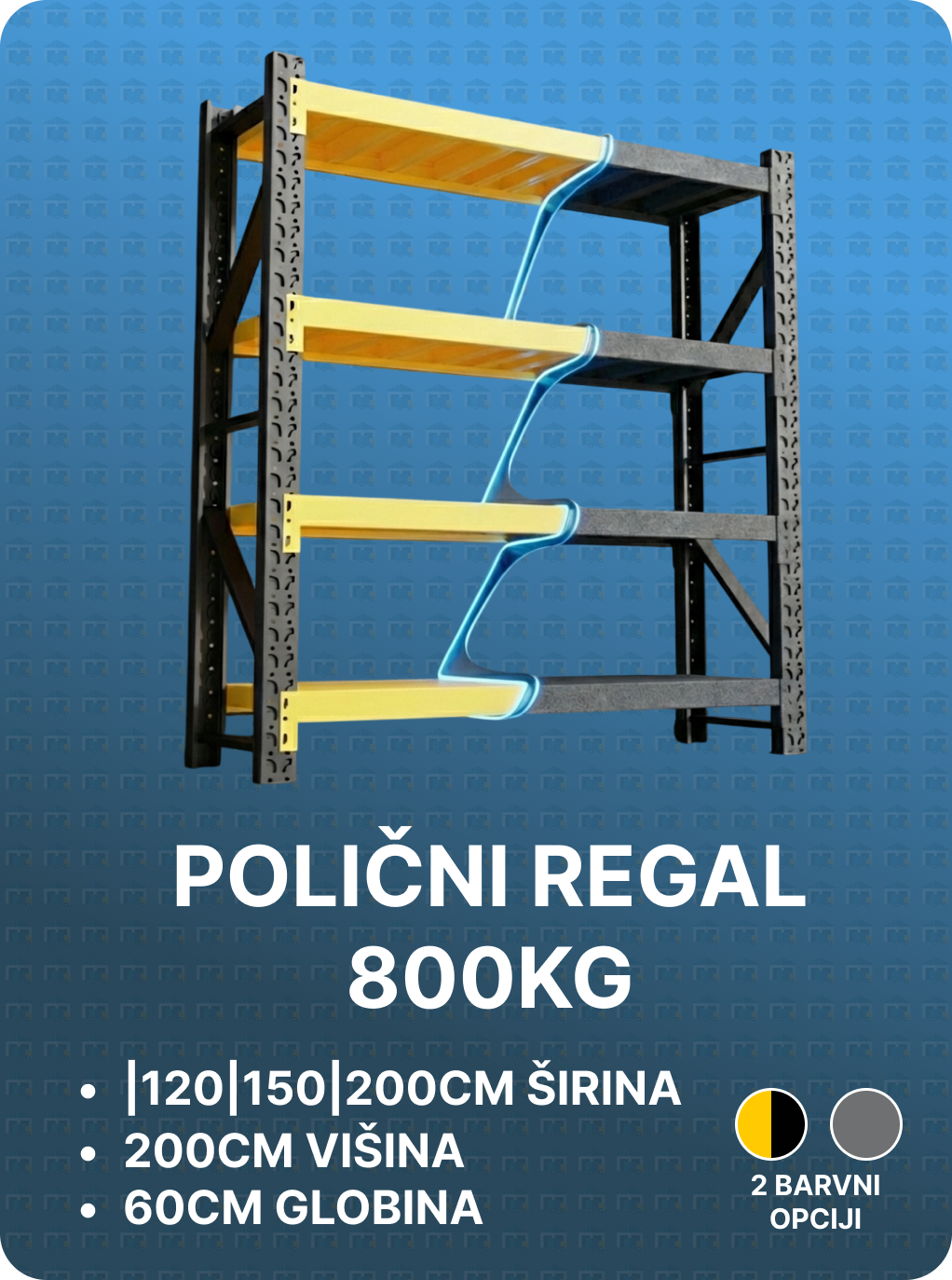 Regal za shrambo – 800KG Nosilnost