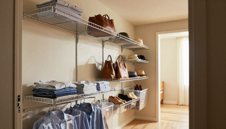 wire closet shelving